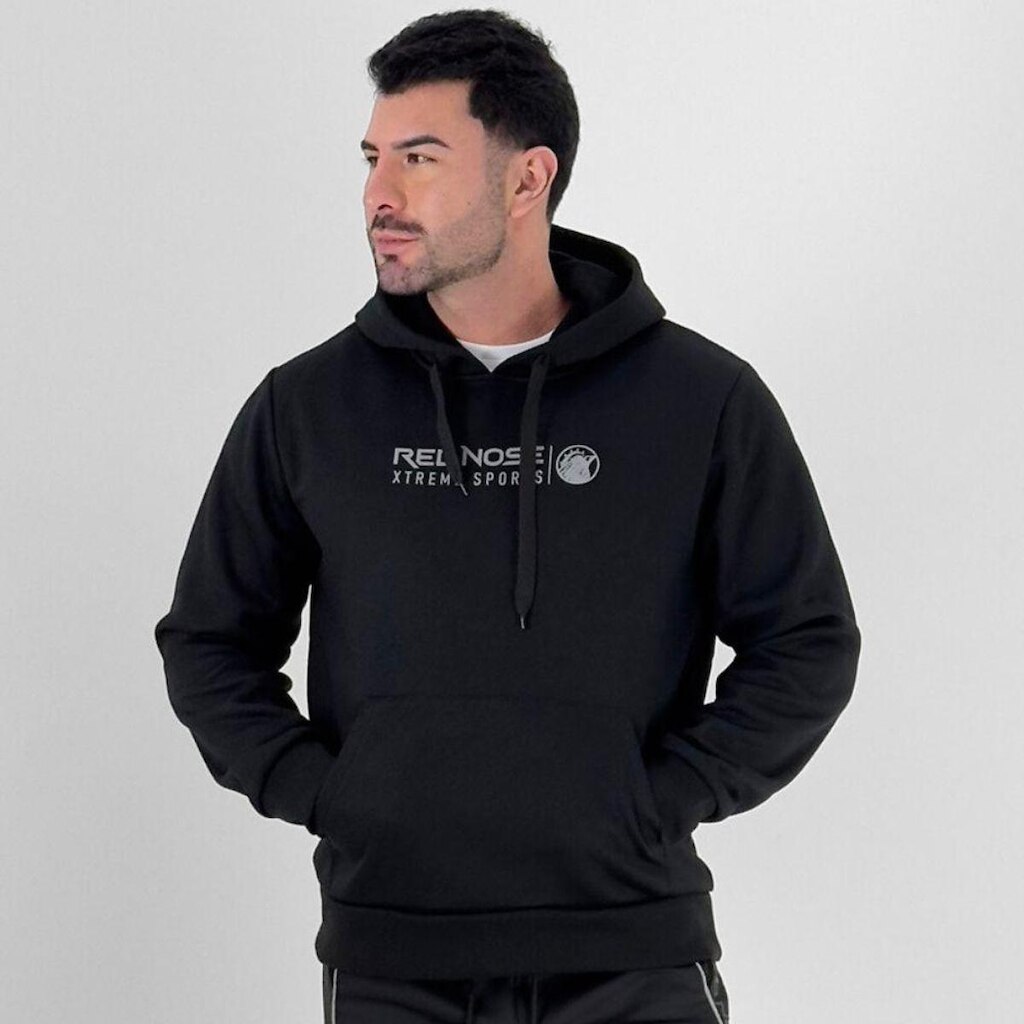 Blusa Red Nose Tecido Canguru com Capuz Masculina