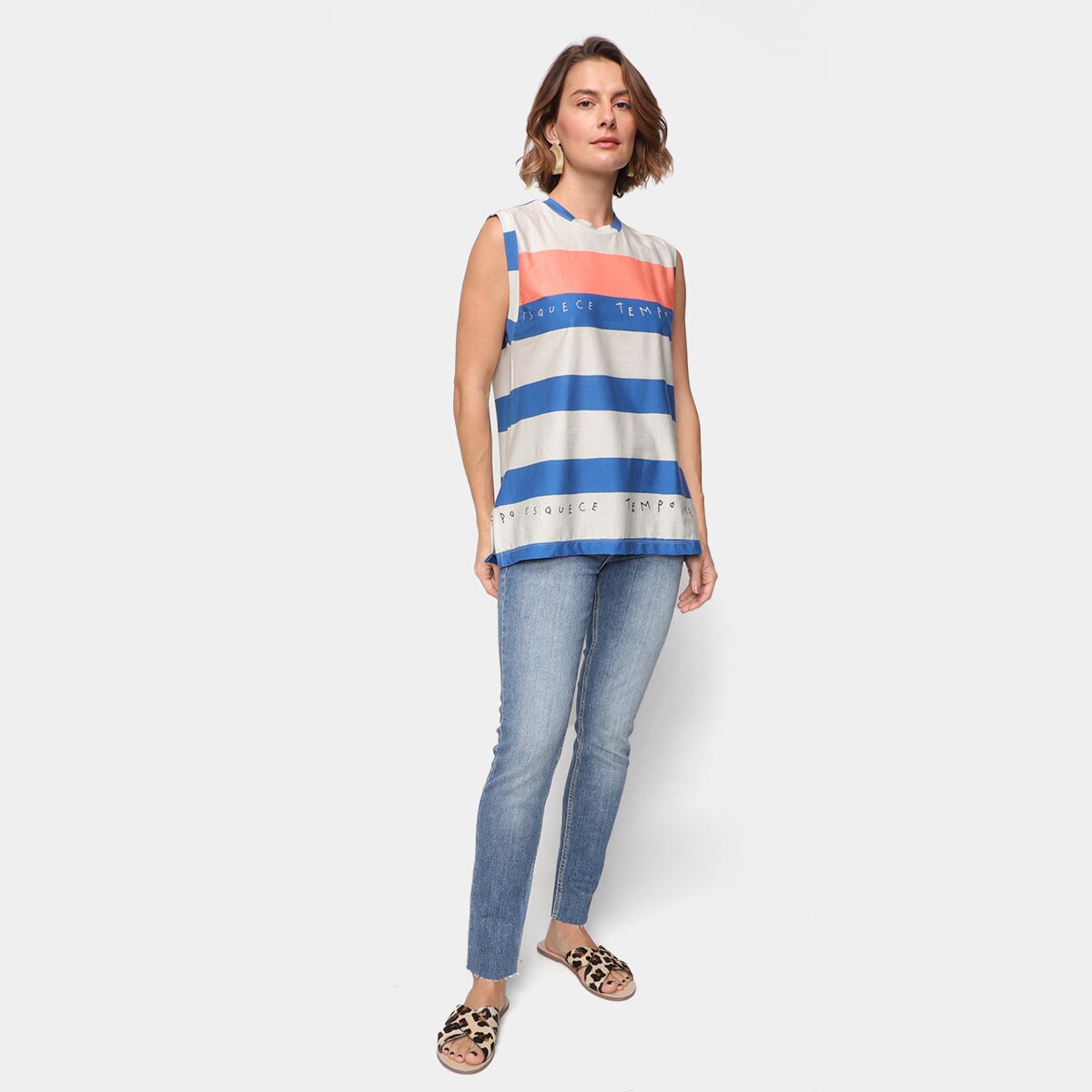 Blusa Regata Animale Tempo Listrada Feminina - 3