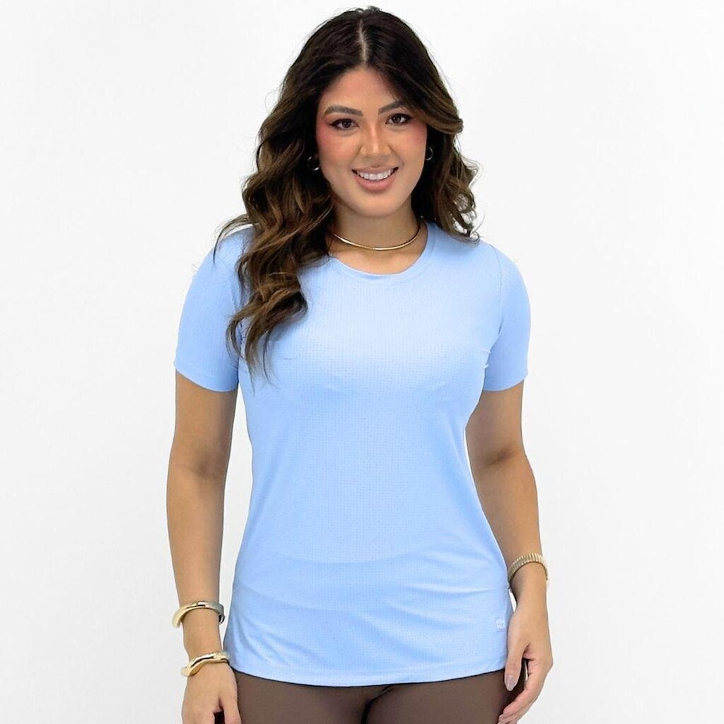 Blusa Rosa Bella Manga Curta Dry Feminina