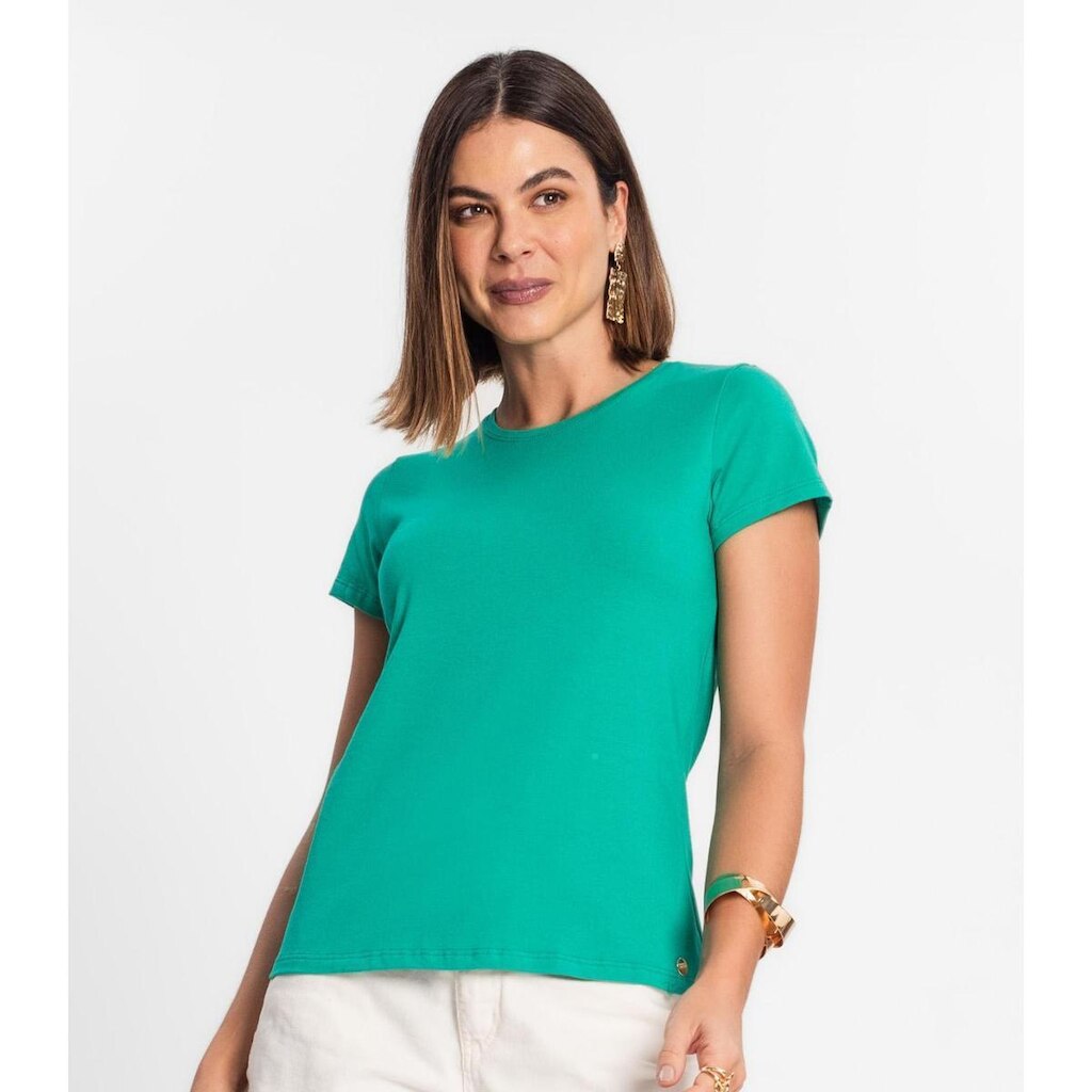Blusa Rovitex Básicos Cotton Leve Básica Feminina