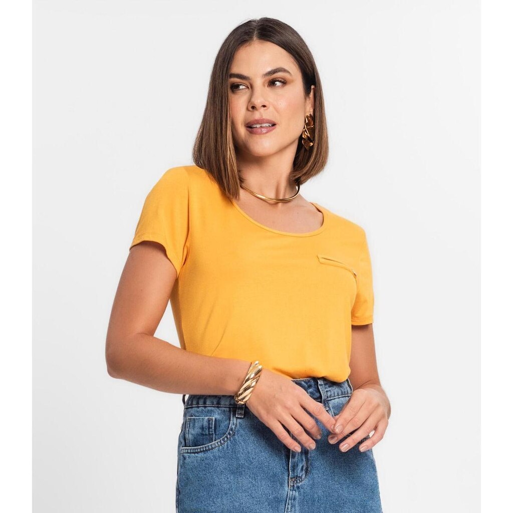 Blusa Rovitex Básicos Viscotorcion Básica Feminina