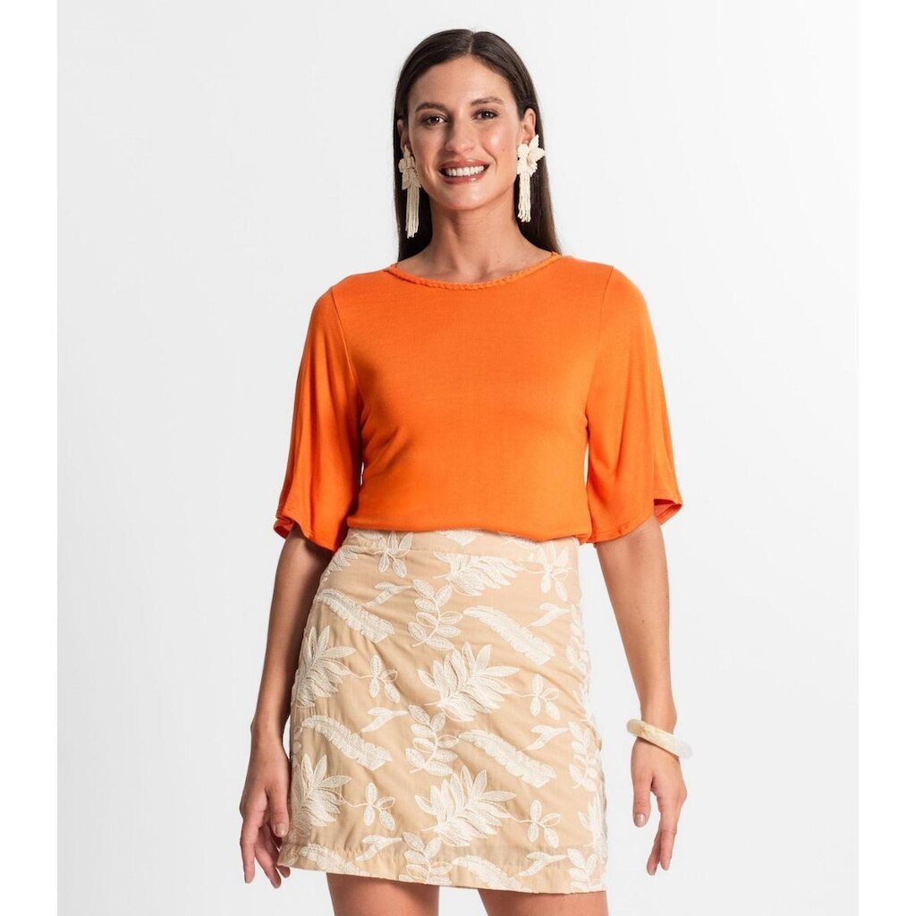 Blusa Rovitex Manga Curta Feminina