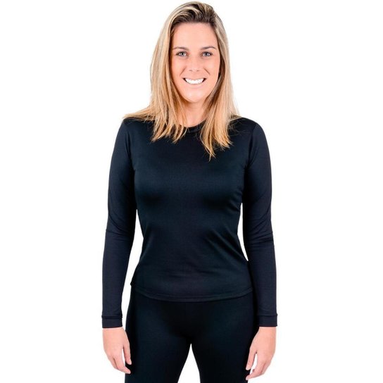 Blusa Segunda Pele Térmica Feminina Rt Frio Intenso Manga Longa Neve Moto Viagem Esportes Aventura - Preto é ruim? Blusa Segunda Pele Térmica Feminina Rt Frio Intenso Manga Longa Neve Moto Viagem Esportes Aventura - Preto é boa?