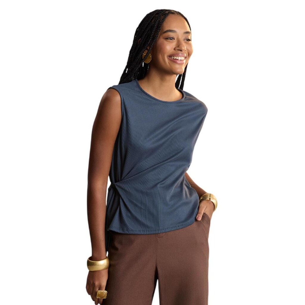 Blusa Sem Mangas Lunender Em Ribana