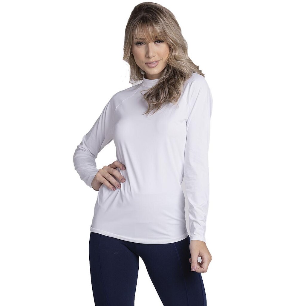 Blusa Térmica Feminino Longa Segunda Pele Proteção UV