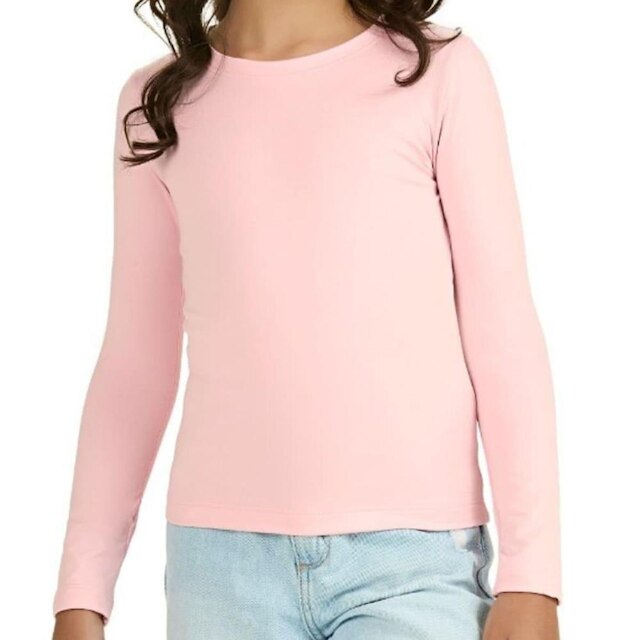 Blusa Térmica Infantil Menina Rosa Claro - Angerô
