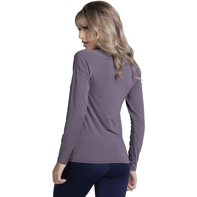 Blusa Térmica Proteção UV Poliamida Serra e Mar Manga Longa Segunda Pele Moda Fitness Feminino