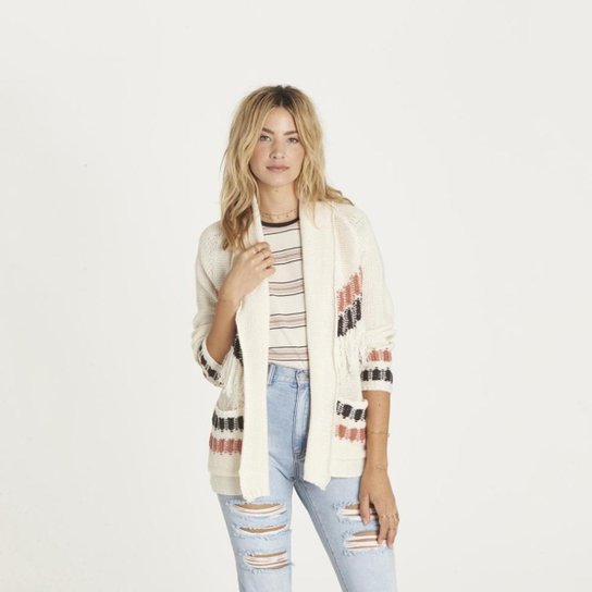 Blusa Tricot In Stitches Billabong - Branco