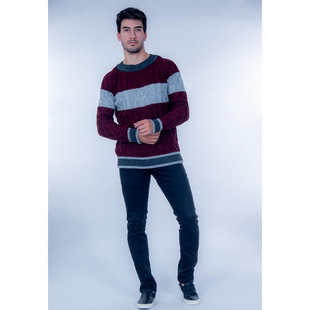 blusa tricot bordo
