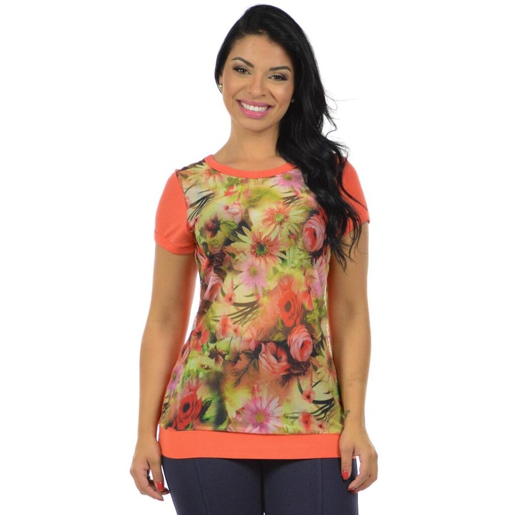 Blusa tule fenomenal Laranja G