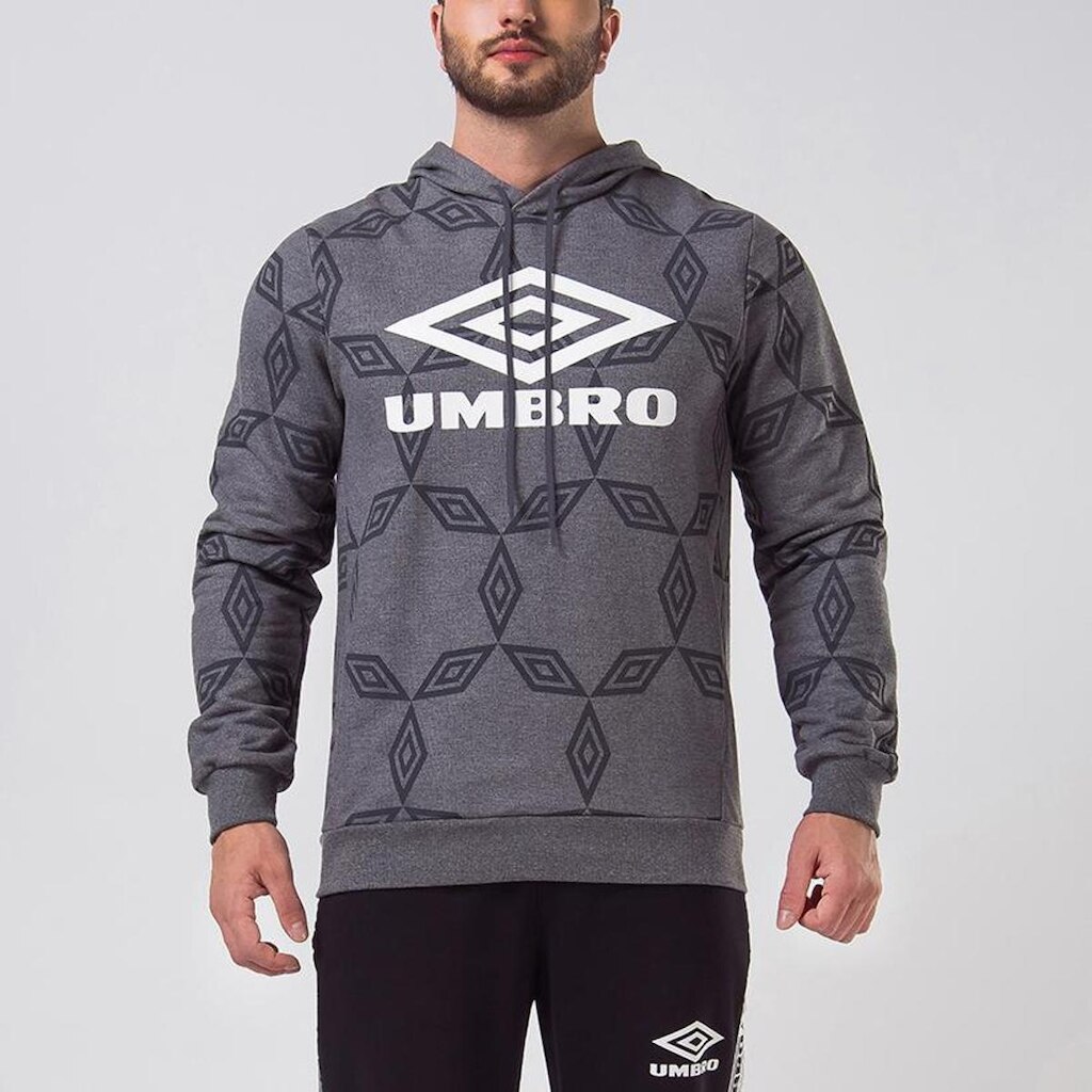 BLUSA UMBRO COM CAPUZ CINZA MASCULINA