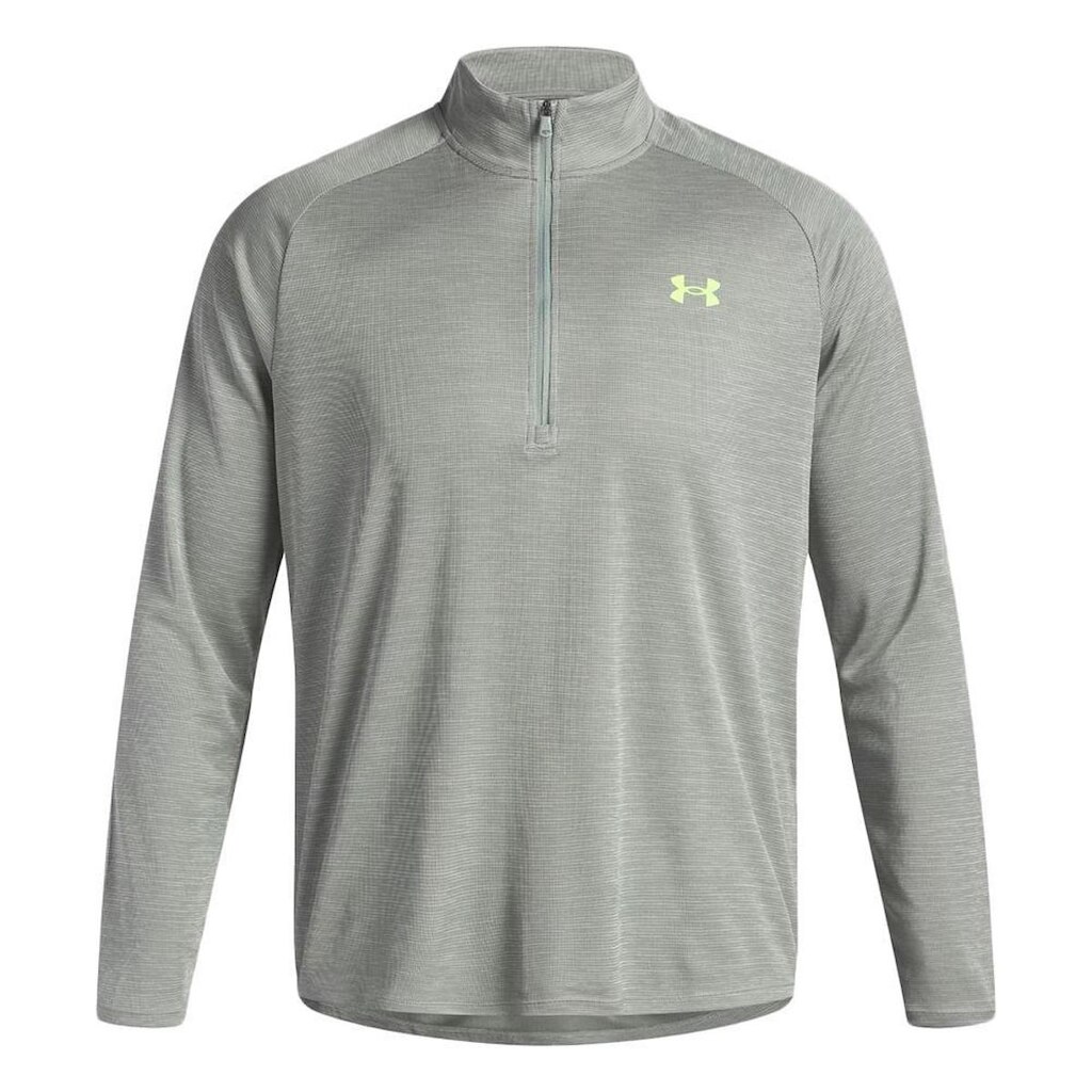 BLUSA UNDER ARMOUR TECH TEXTURED 1/2 ZIP MASCULINO - CINZA P