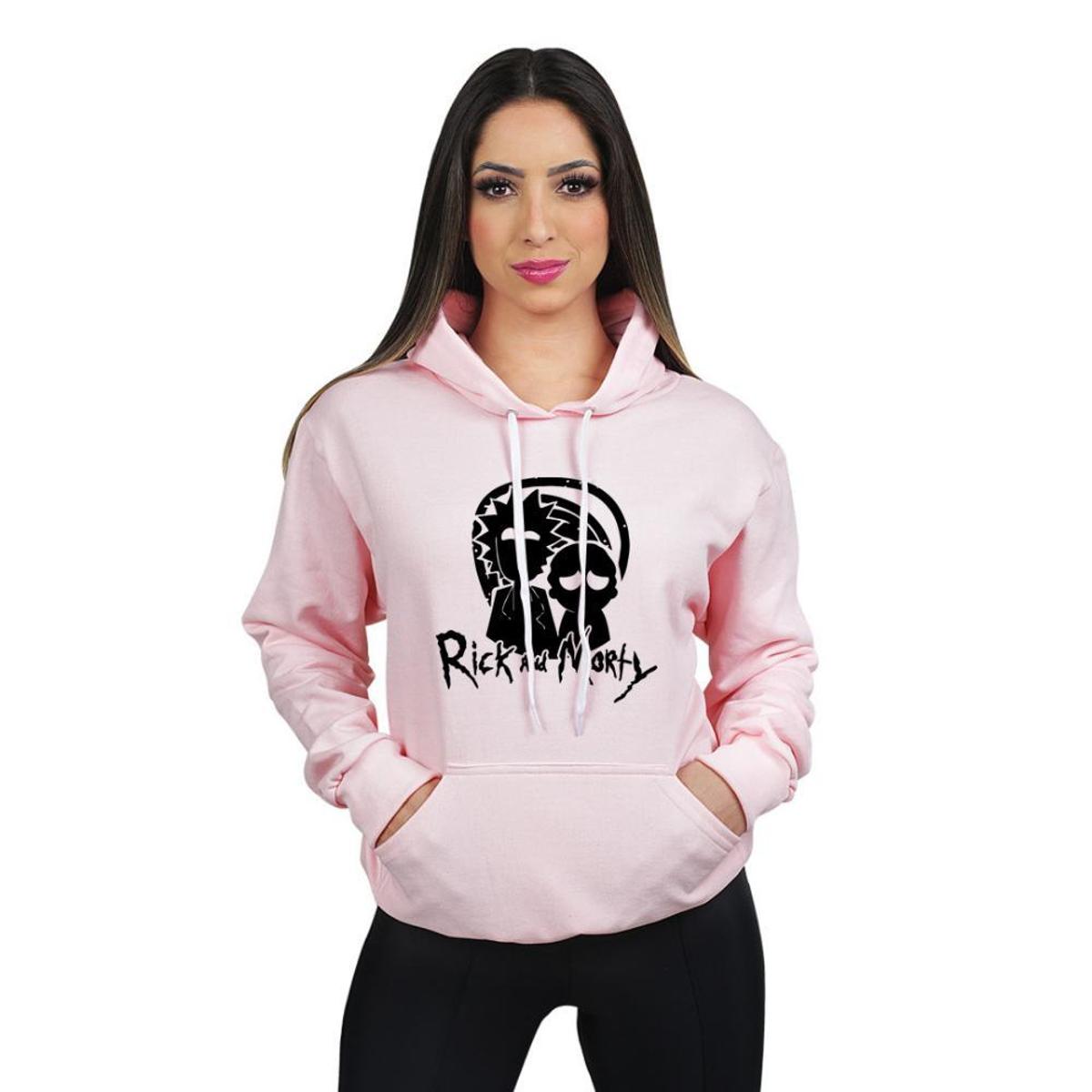 rick and morty pink moletom com capuz