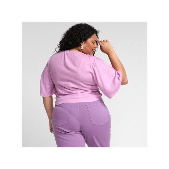 Blusa Vista   Manga Ampla Canaleta
