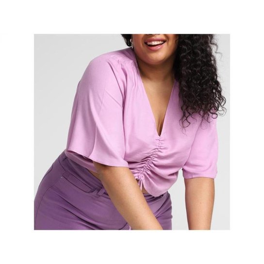 Blusa Vista   Manga Ampla Canaleta
