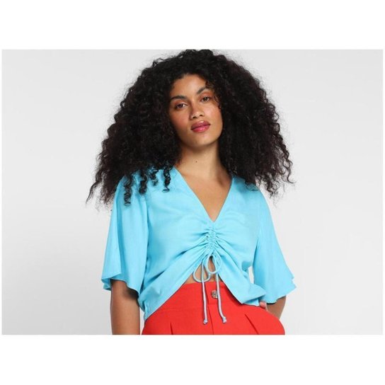 Blusa Vista   Manga Ampla Canaleta