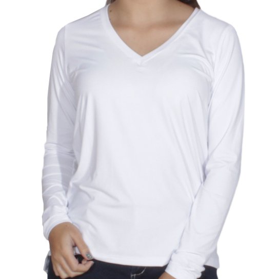 Blusa Wazzu Manga Longa Supreme - Branco