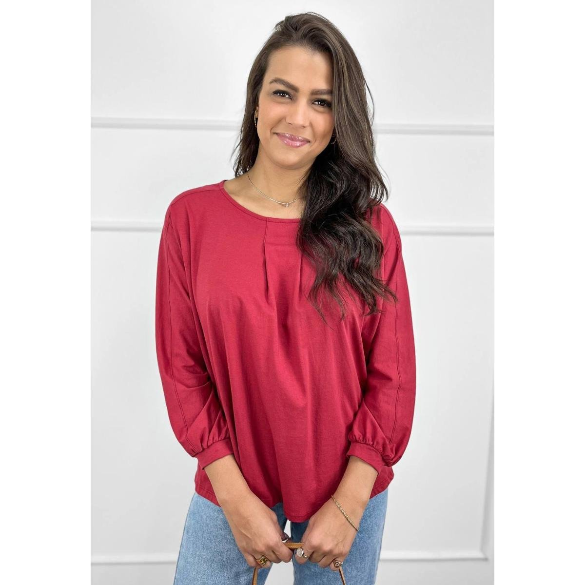 Blusa Yasmin Manga Longa Menor preço em Blusa Yasmin Manga Longa