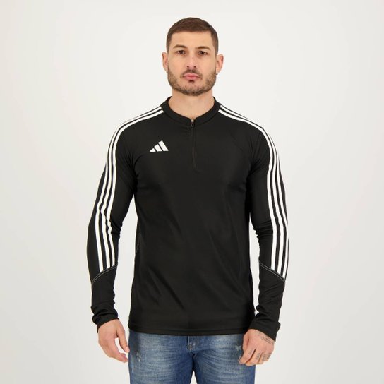 Blusão Adidas Tiro23 Club Preta - Preto Menor preço em Blusão Adidas Tiro23 Club Preta - Preto