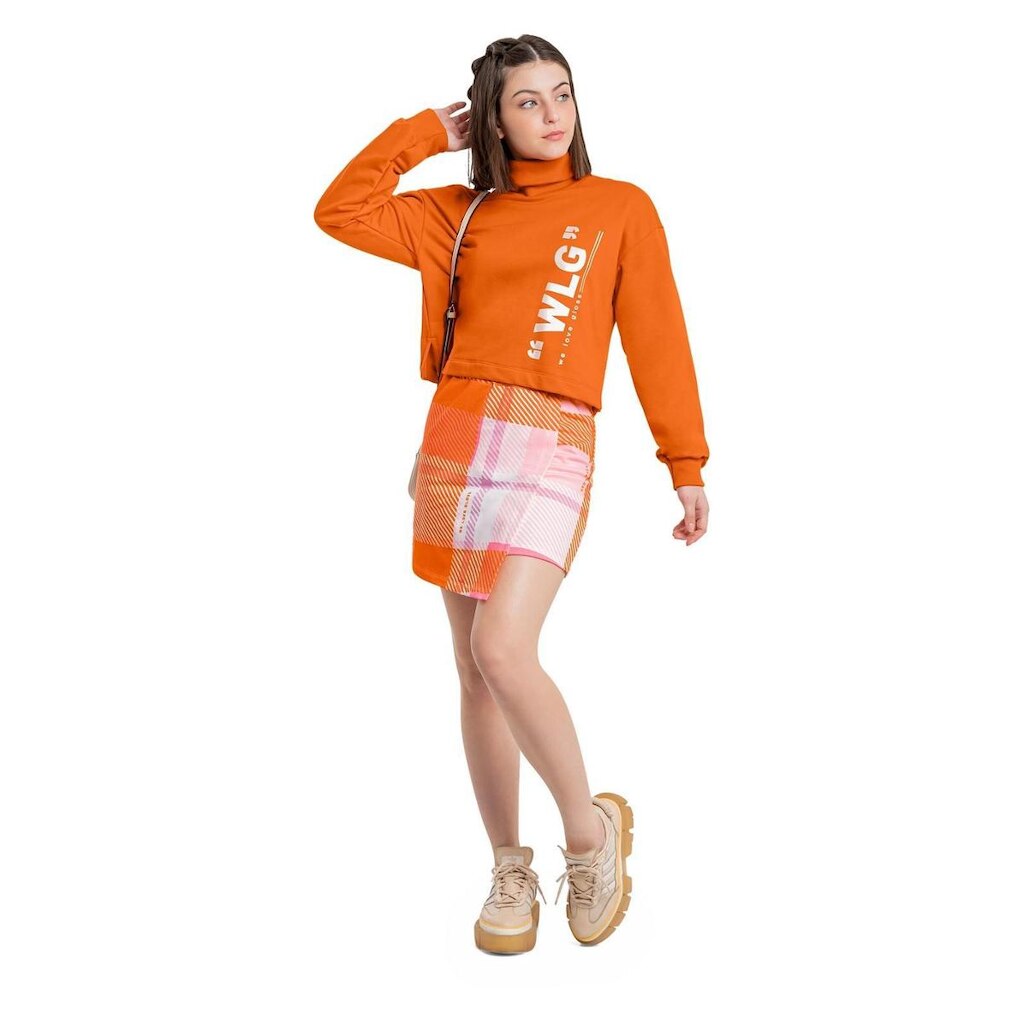 Blusão Cropped Juvenil em Moletom Gloss