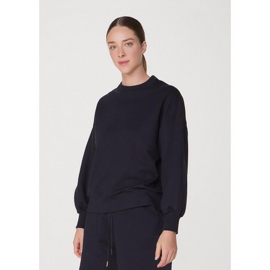 Blusão De Moletom Feminino Em Algodão - 068RM2HEN5 - Preto Menor preço em Blusão De Moletom Feminino Em Algodão - 068RM2HEN5 - Preto