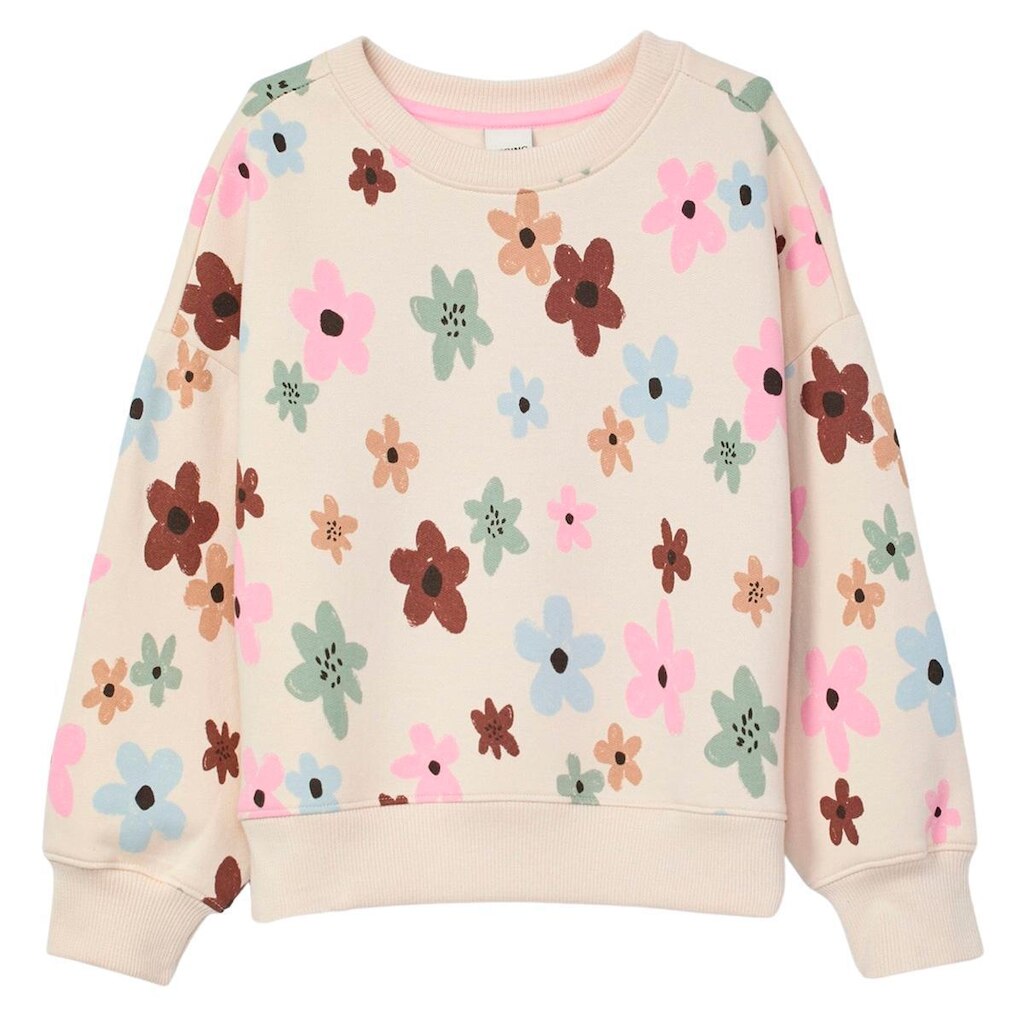 Blusão De Moletom Hering Bege Menina Estampado