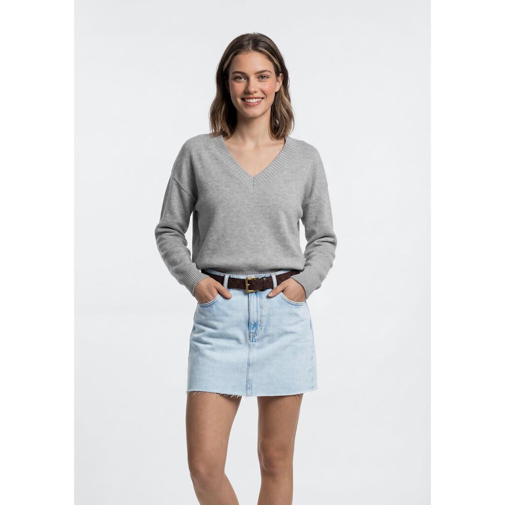 Blusão Feminino Decote V Em Tricô Hering