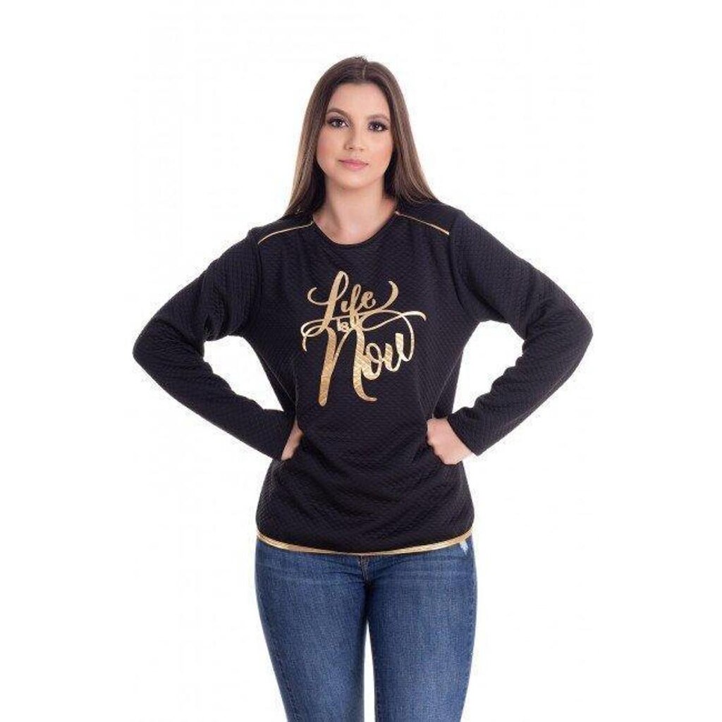 Blusão Feminino em Matelassê "Life is Now"