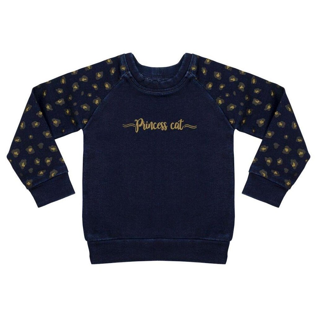 Blusão Infantil Look Jeans Moletom Jeans - UNICA - 01