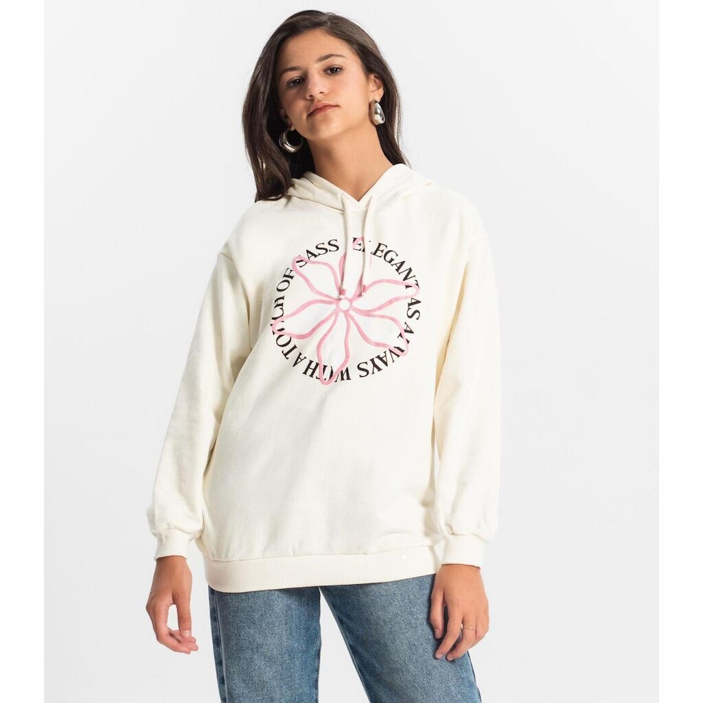 Blusão Juvenil Minty Com Capuz Feminino