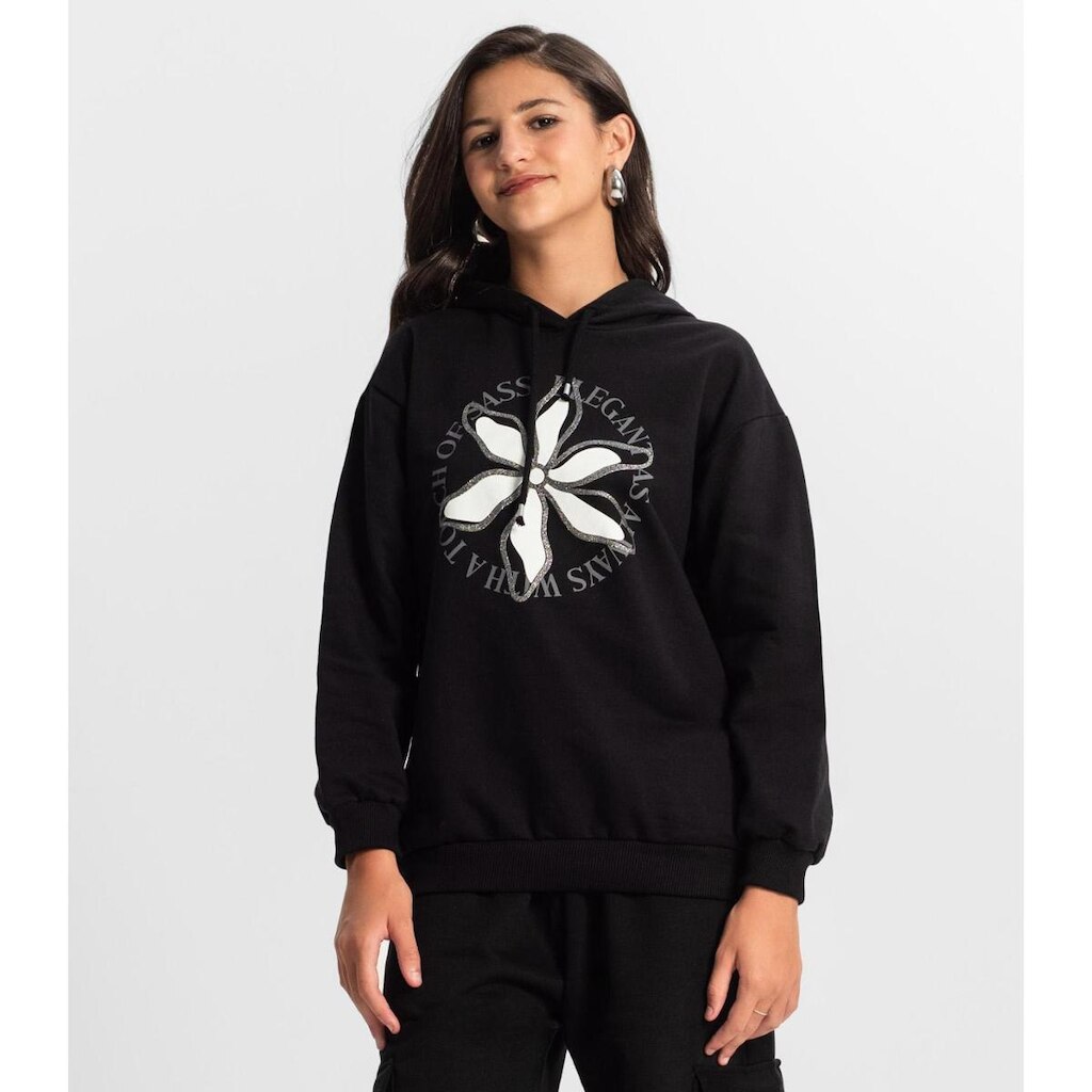 Blusão Juvenil Minty Com Capuz Feminino