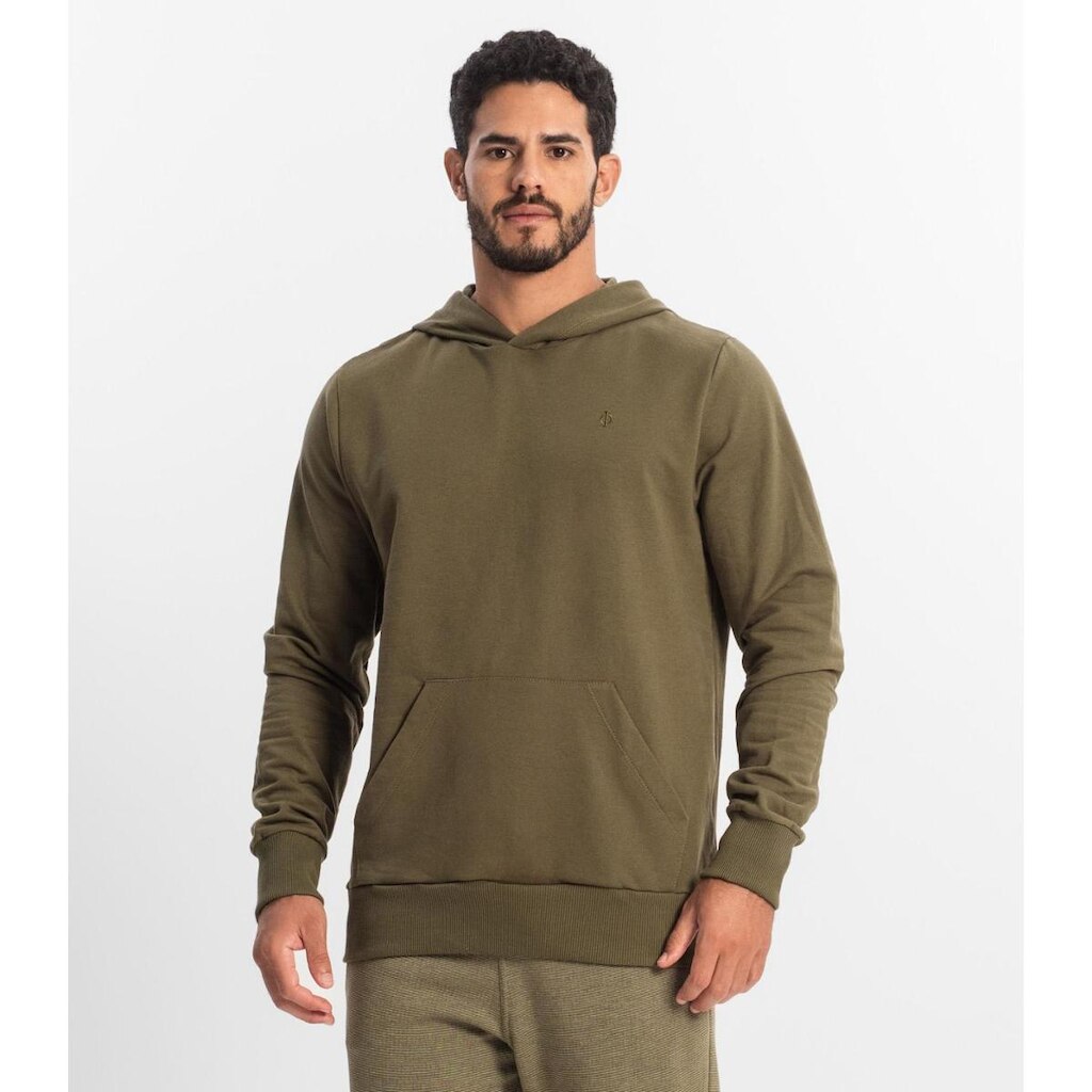 Blusão Masculino Básico com Capuz Diametro Verde
