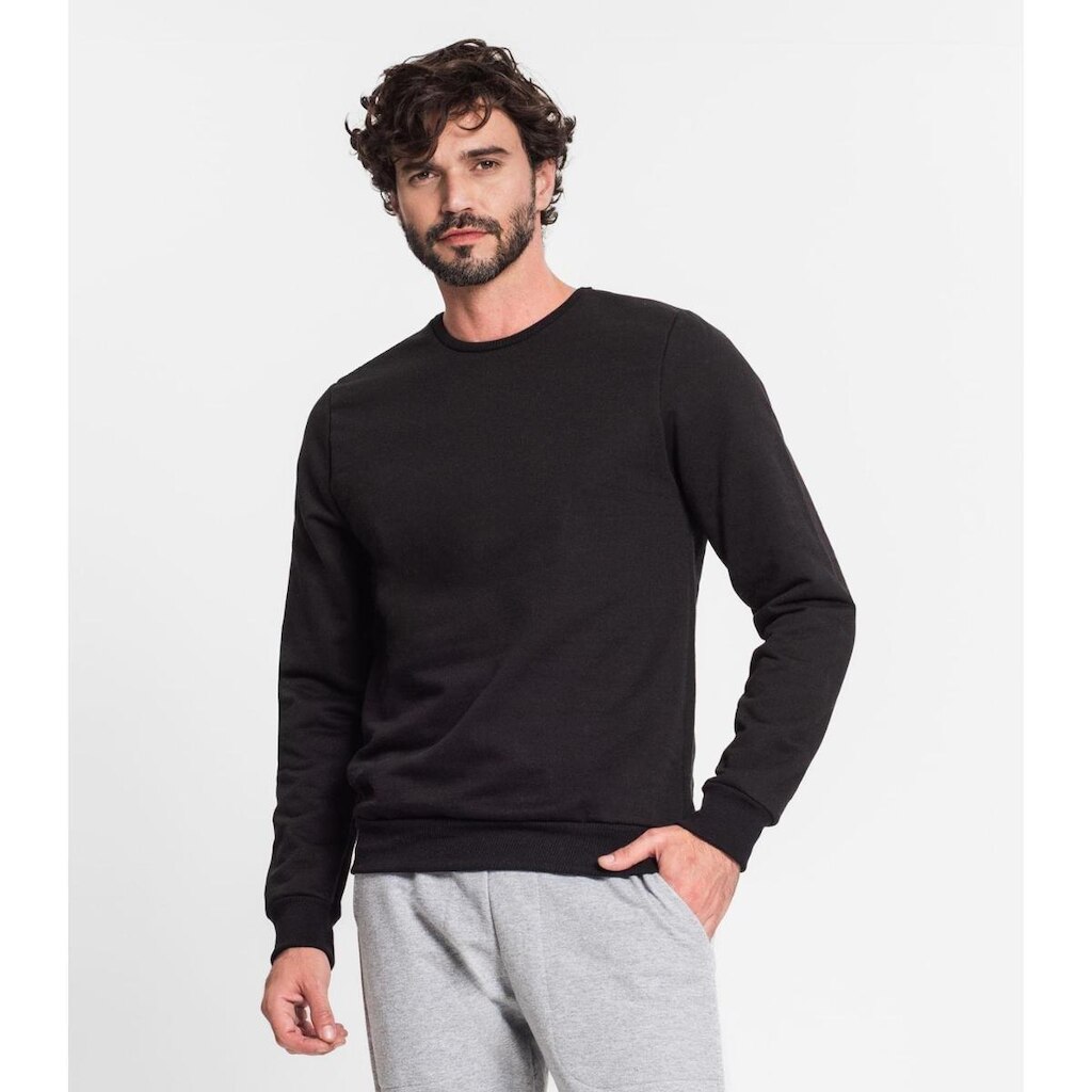 Blusão Masculino Em Moletom Rovitex Preto