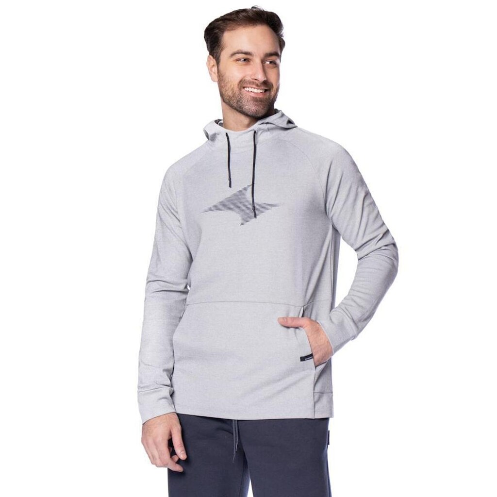 Blusão Masculino Nicoboco Capuz Viscose Cinza Mescla