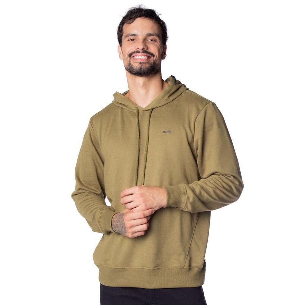 Blusão Masculino Over Surf Moletinho Canguru Verde