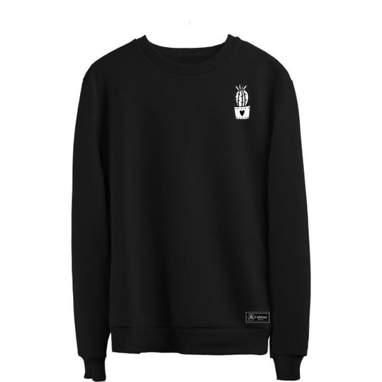 Blusão Moletom Cacto Masculino e Feminino Personalizado sem Capuz