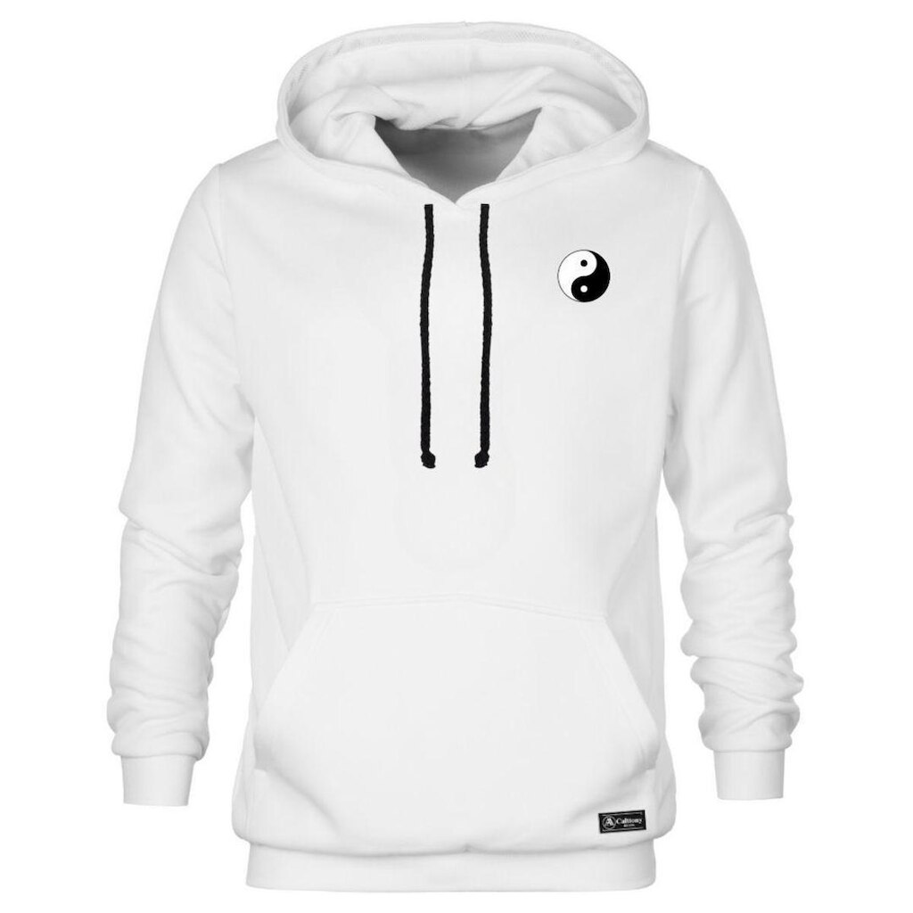Blusão Moletom Calttony Canguru Yin Yang com Capuz e Bolso