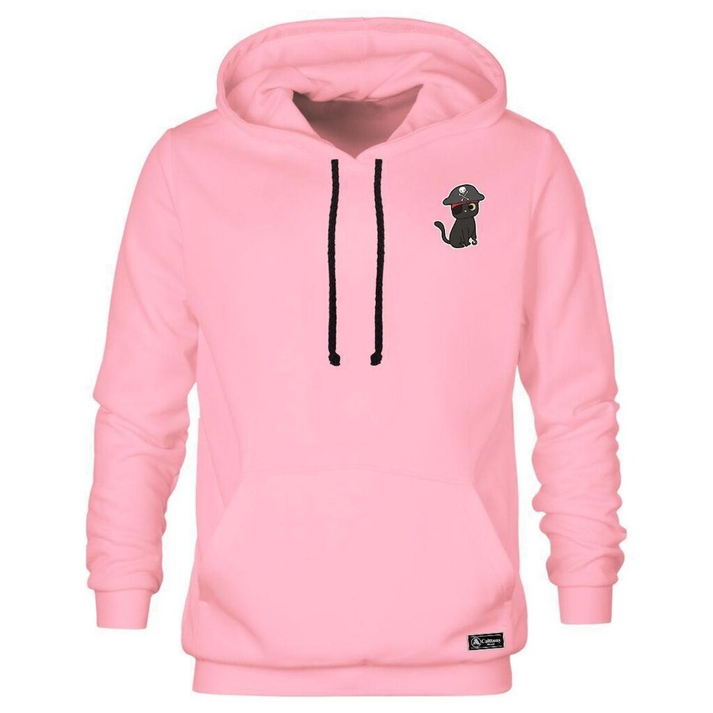 Blusão Moletom Canguru Pirata Gato Masculino e Feminino Personalizado com Capuz e Bolso