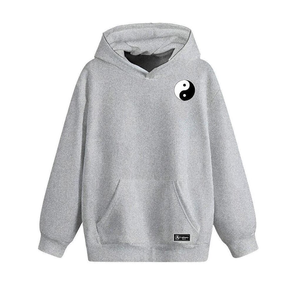 Blusão Moletom Canguru Yin Yang Infantil Personalizado com Capuz e Bolso