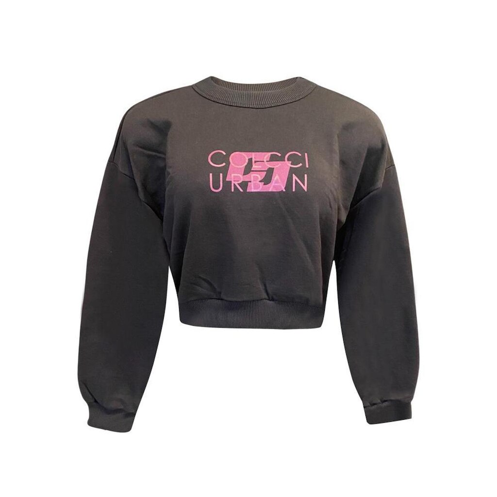 Blusão Moletom Colcci Cropped Preto