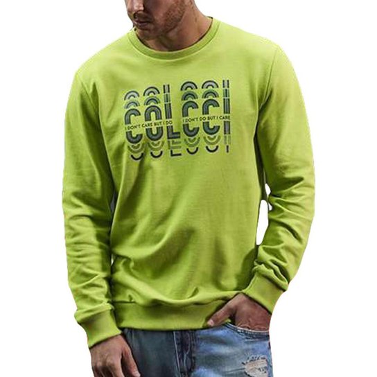 Blusão Moletom Colcci Masculino - Verde Menor preço em Blusão Moletom Colcci Masculino - Verde