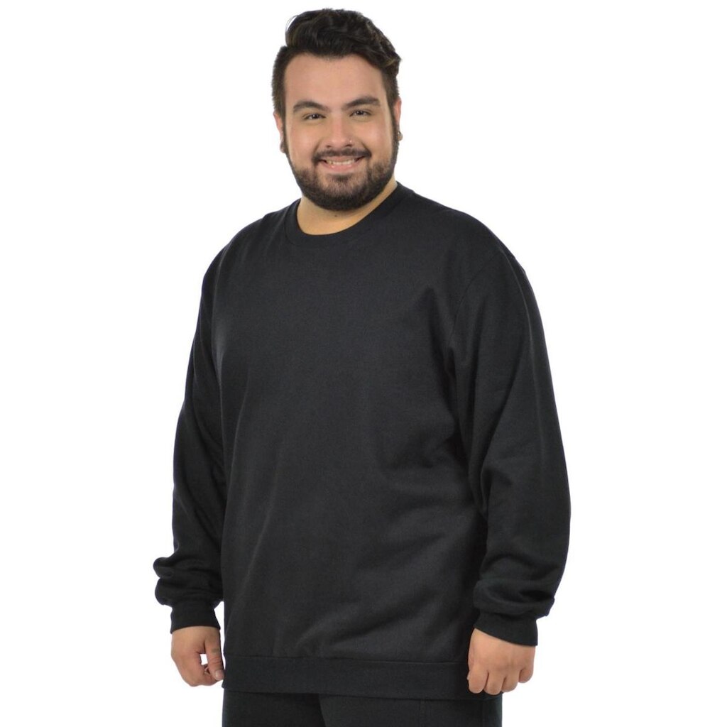 Blusão moletom flanelado plus size masculino fenomenal Azul royal 54