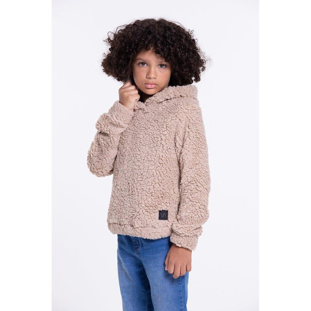 Blusão Moletom Infantil Pelinho Bege