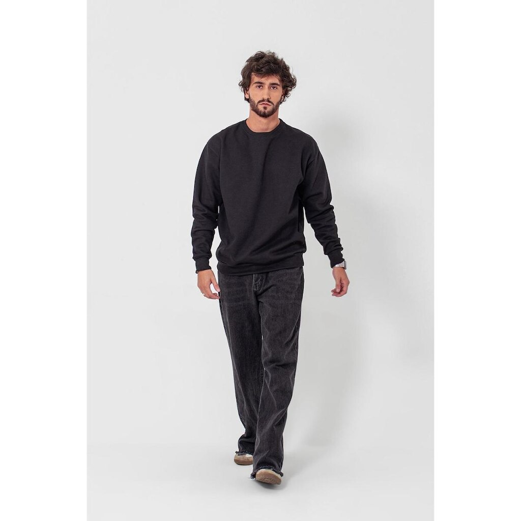 Blusão Moletom Sem Capuz Moleton Blusa Frio Algodão