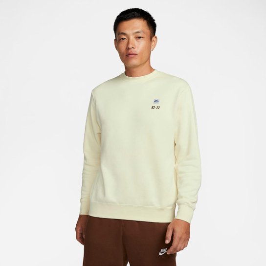 Blusão Nike Sportswear Crew AF 1 Masculino - Branco Menor preço em Blusão Nike Sportswear Crew AF 1 Masculino - Branco