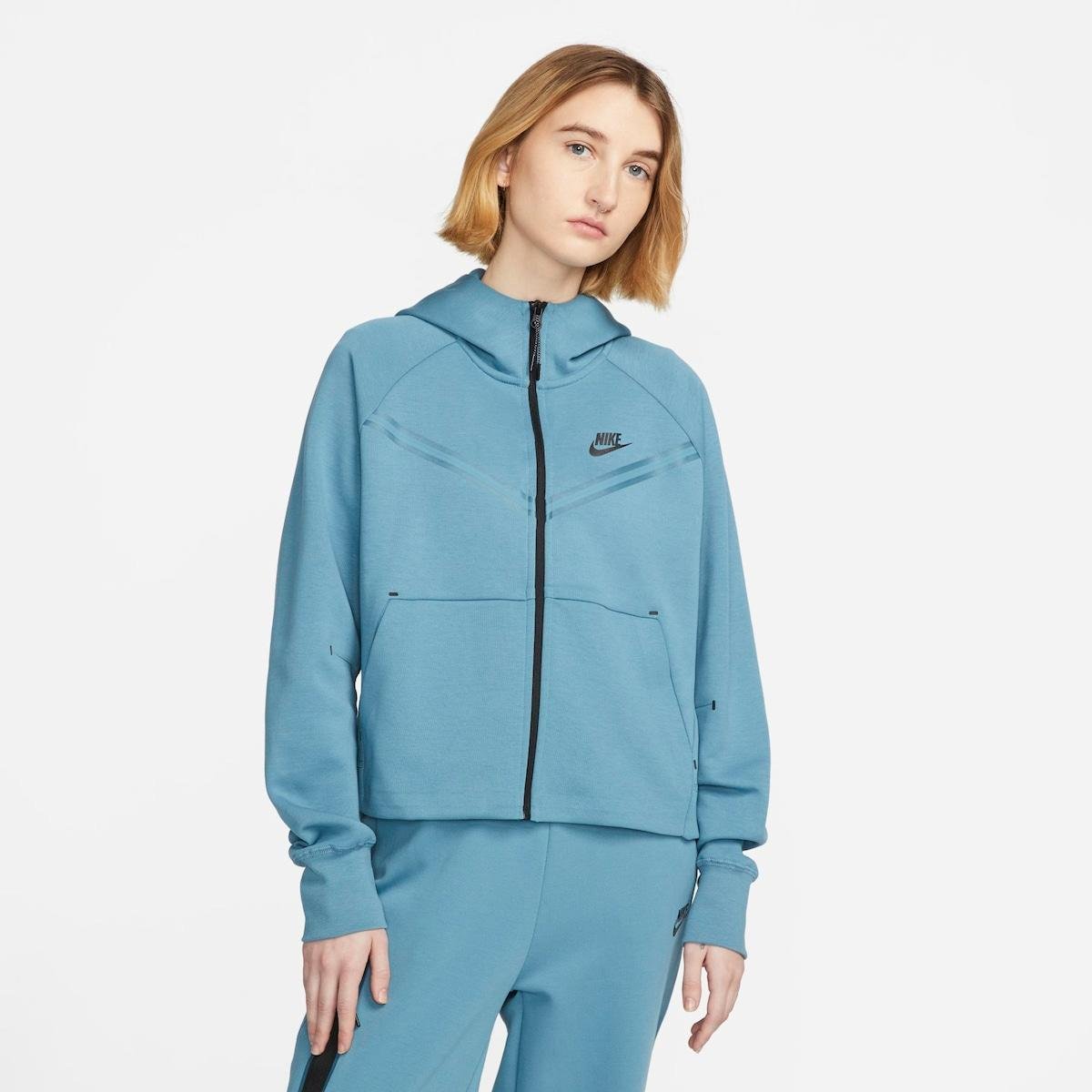 Blusão Nike Sportswear Tech Fleece Essential Feminino Azul