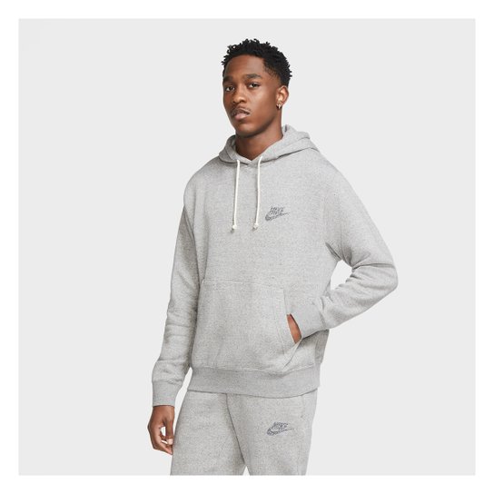Blusão Nike Sportswerar Club Regrind Masculino - Branco+Cinza Menor preço em Blusão Nike Sportswerar Club Regrind Masculino - Branco+Cinza