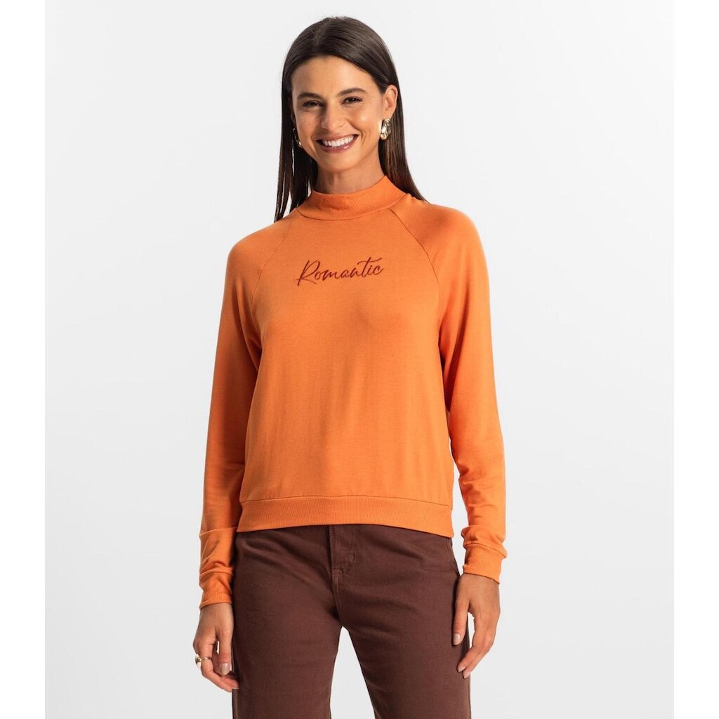 Blusão Raglan Feminino Rovitex Laranja