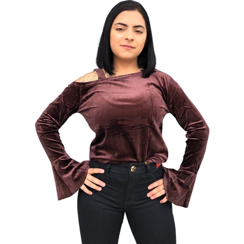 Blusinha Camurça Feminina