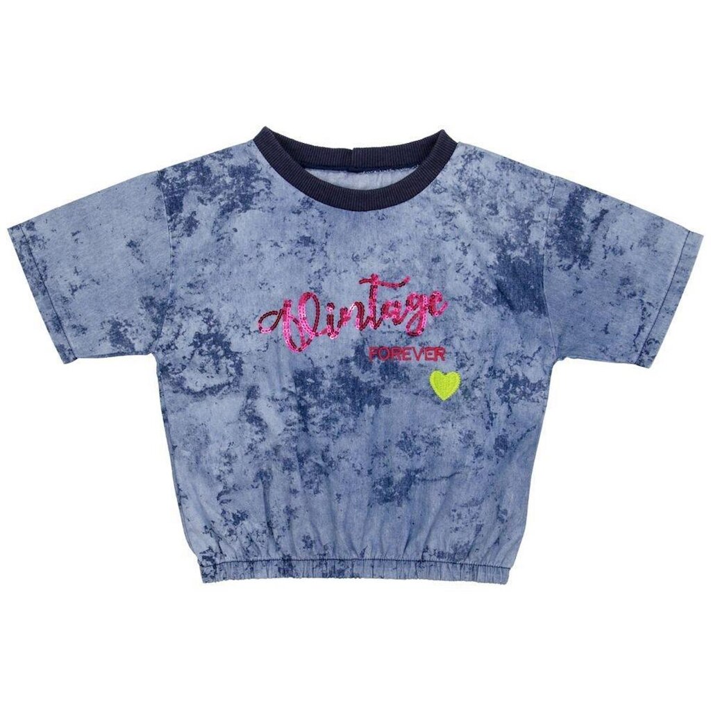 Blusinha Juvenil Look Jeans Tie Dye Jeans - UNICA - 10